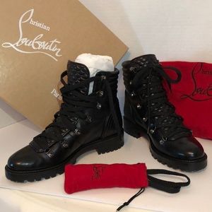 Christian Louboutin Black Combat Boot